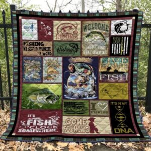 Fishing Quilt Blanket Ver 4  Quilt